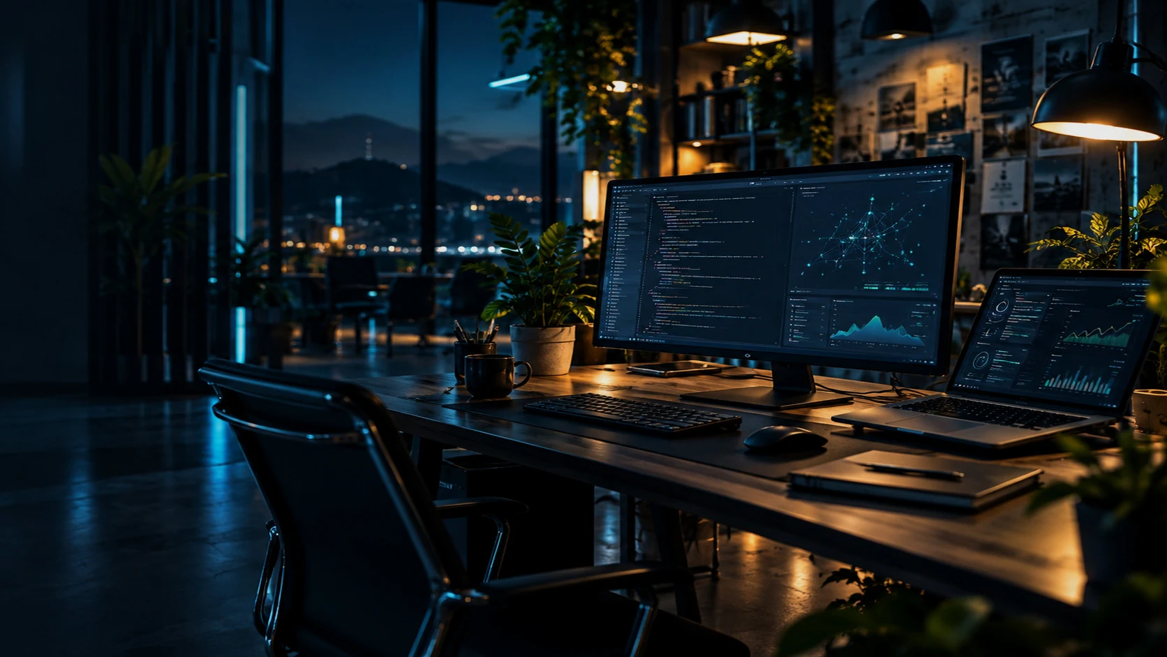 Modernes Digitalstudio für Beratung und Projektplanung
